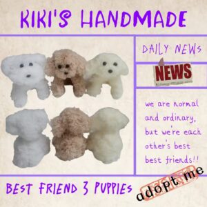 Best friend 3 little puppies cute doll mini doll decoration adornment toy