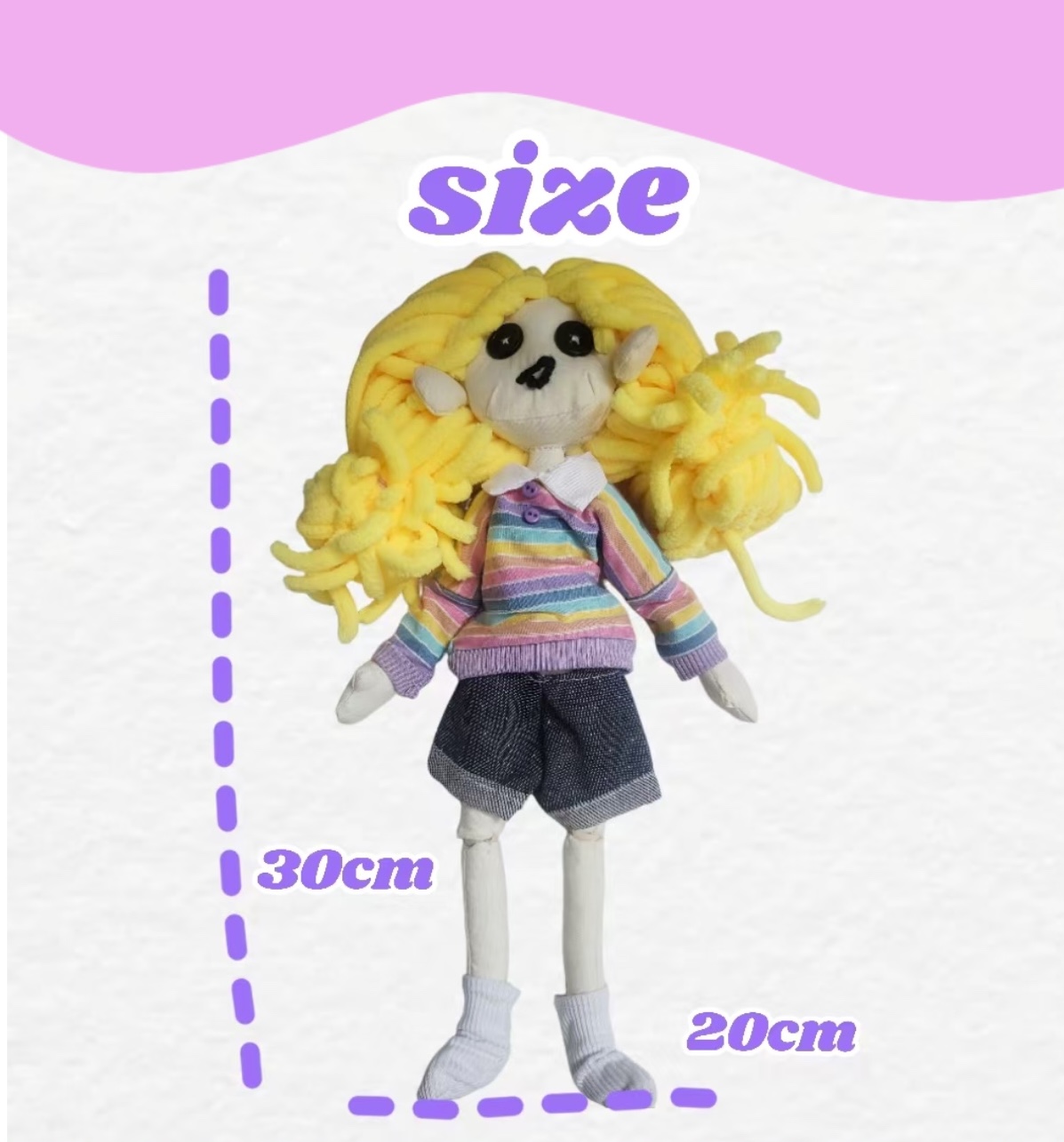 a button doll's size