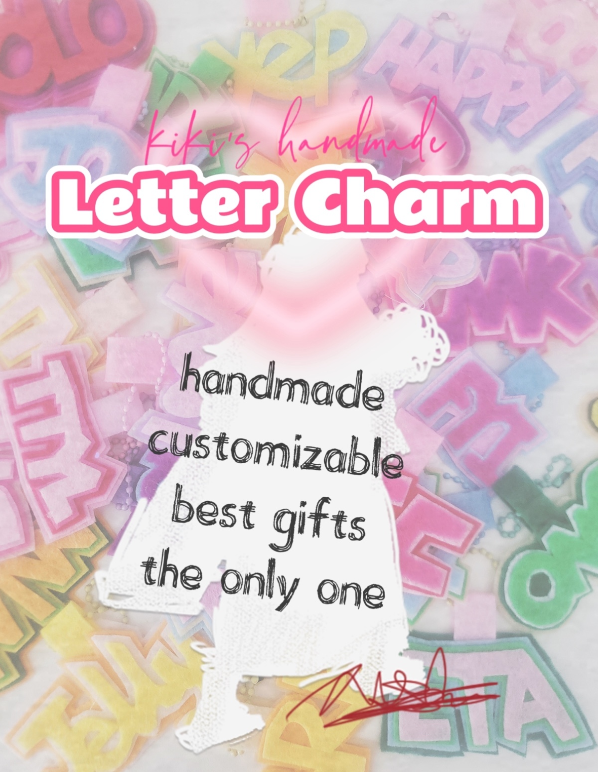 letter charm/handmade/customizable/best gift.the only one